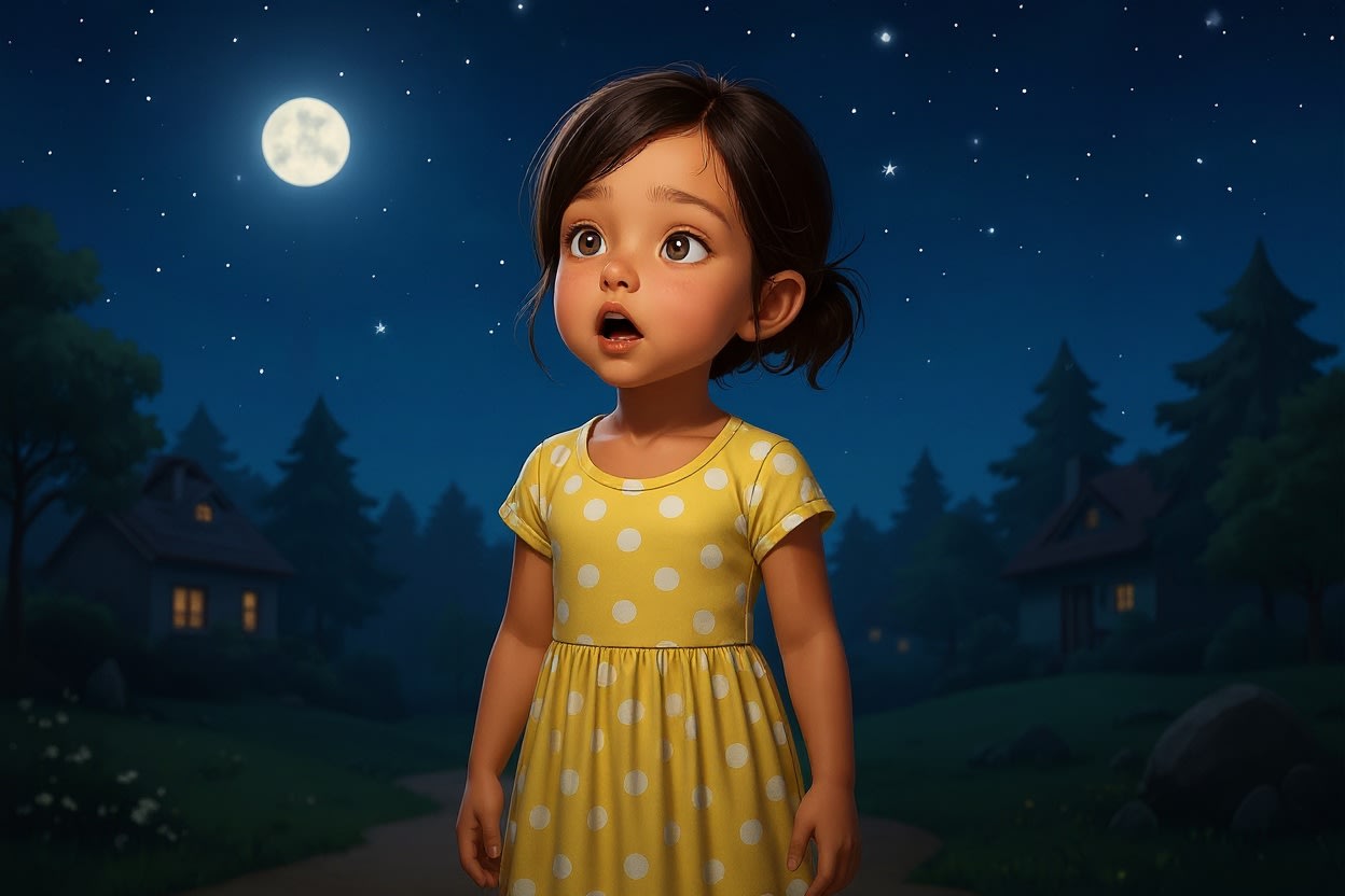 Aahana's Starry Adventure — illustration for page 1
