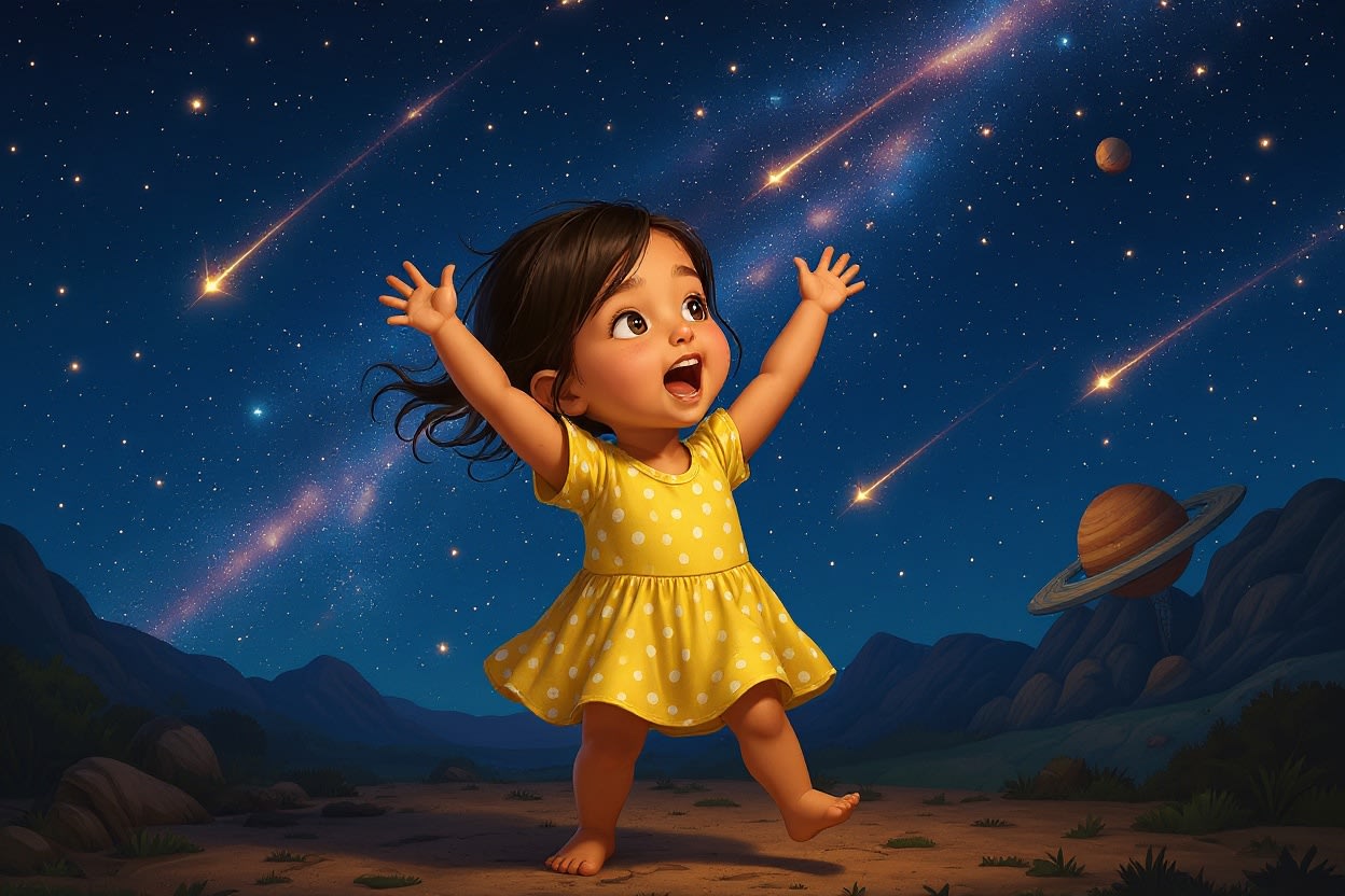 Aahana's Starry Adventure — illustration for page 7