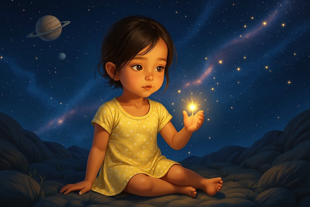 Aahana's Starry Adventure — illustration for page 8