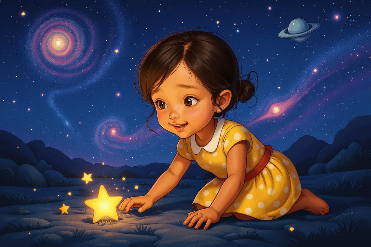 Aahana's Starry Adventure — illustration for page 9