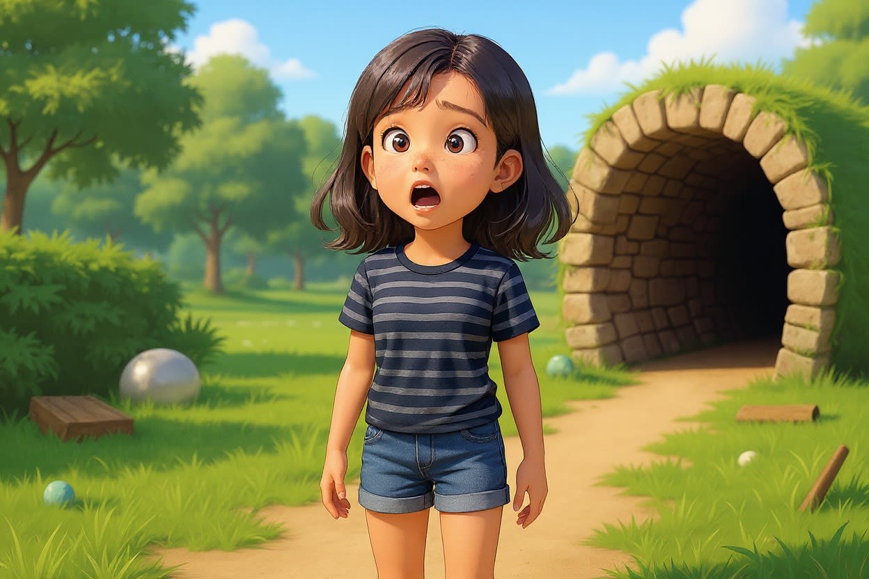Shreya and the Missing Bat — illustration for page 3