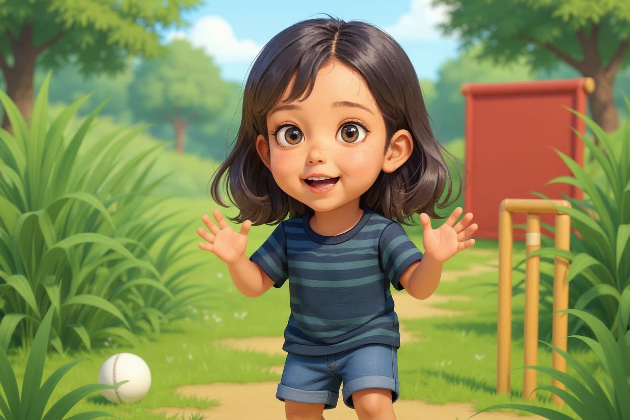 Shreya and the Missing Bat — illustration for page 5