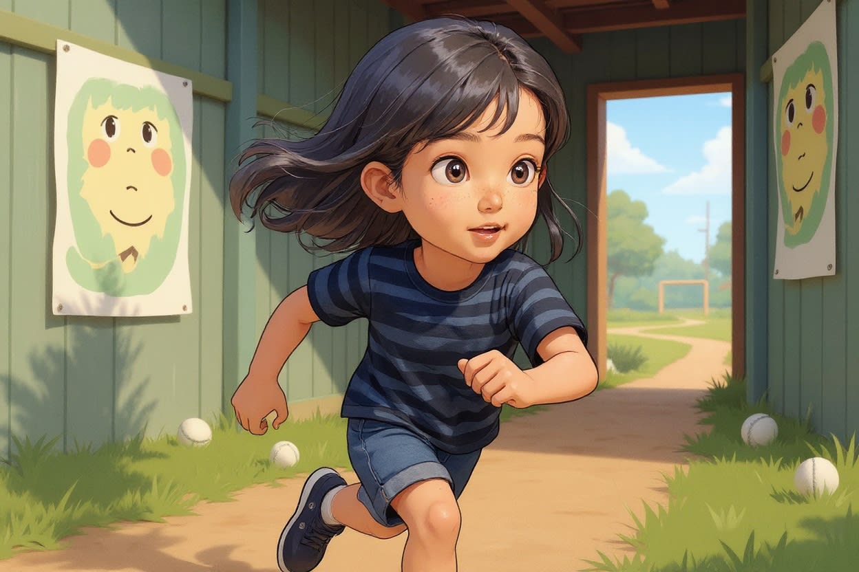 Shreya and the Missing Bat — illustration for page 7