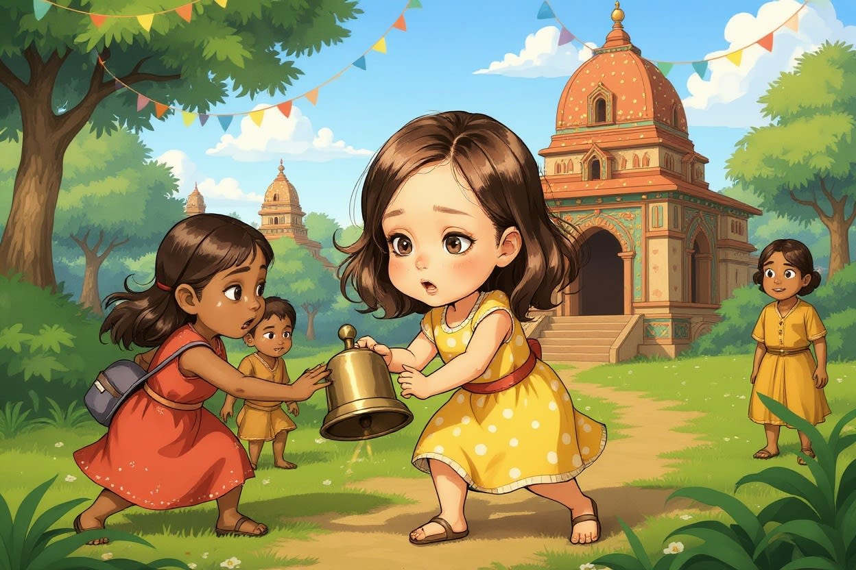 Aahana and the Lost Bell — illustration for page 9