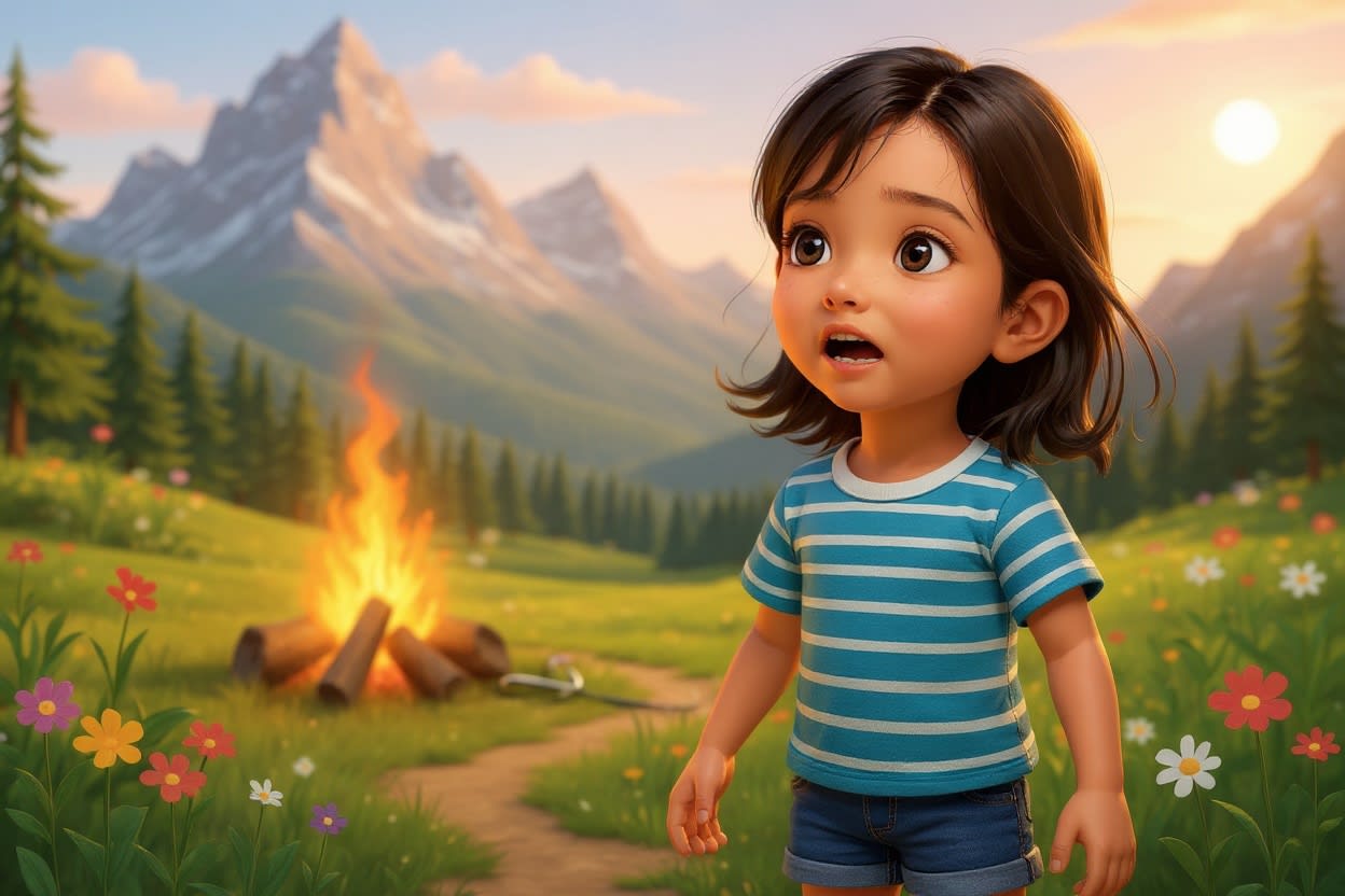 Shreya and the Spoke of Adventure — illustration for page 1
