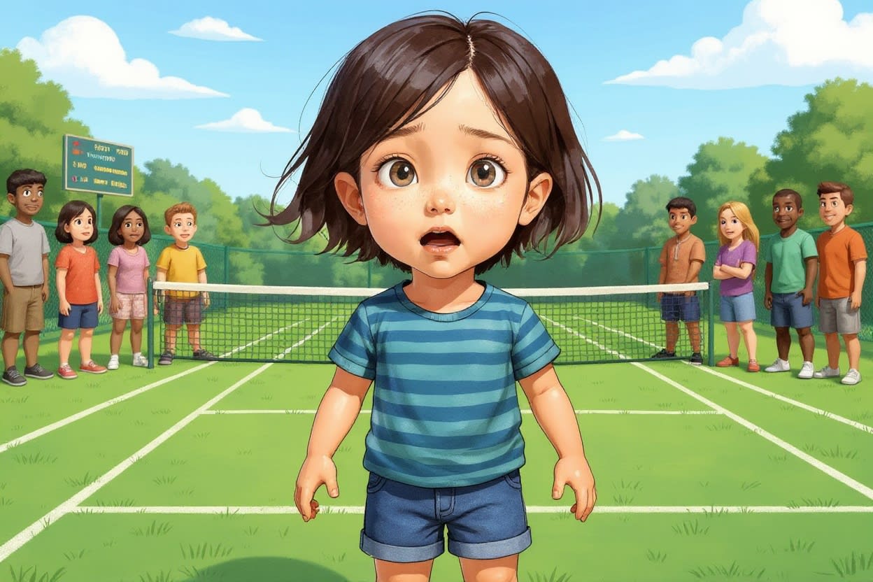 Aahana and the Vanishing Racket — illustration for page 1