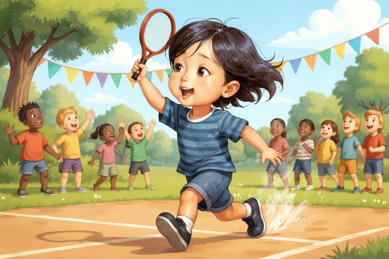 Aahana and the Vanishing Racket — illustration for page 10