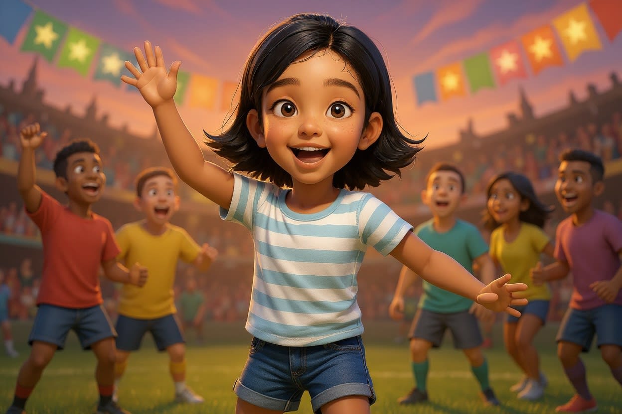 Shreya and the Lucky Wristband — illustration for page 9