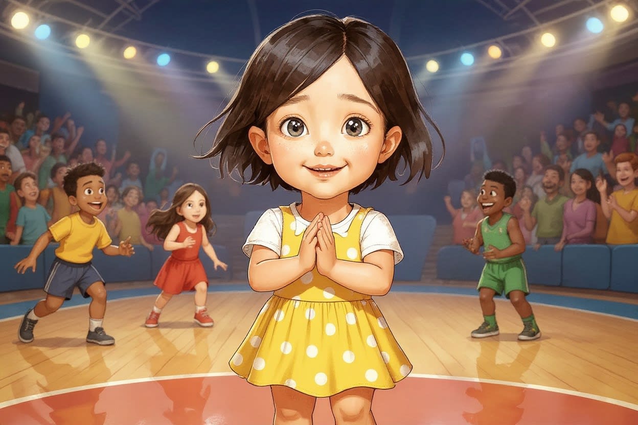 Aahana's Cheer for the Team — illustration for page 6
