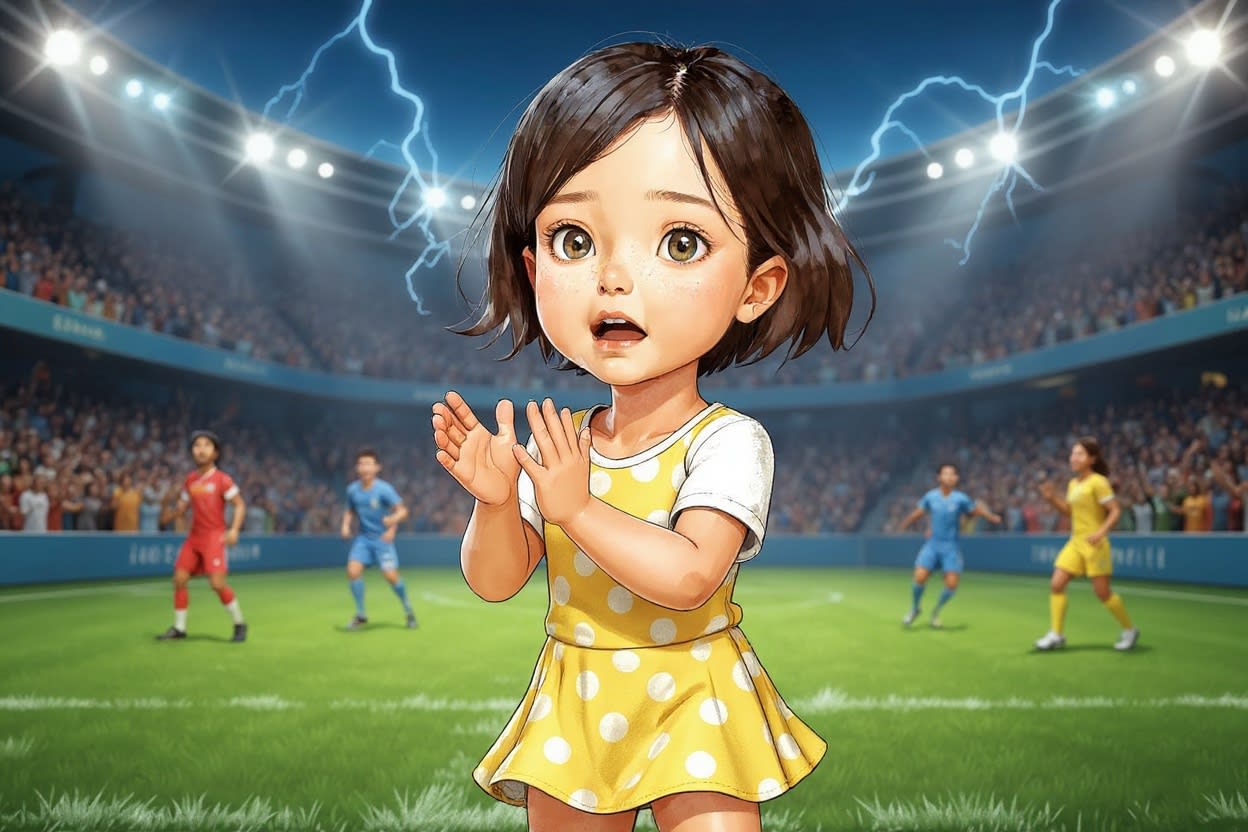 Aahana's Cheer for the Team — illustration for page 8