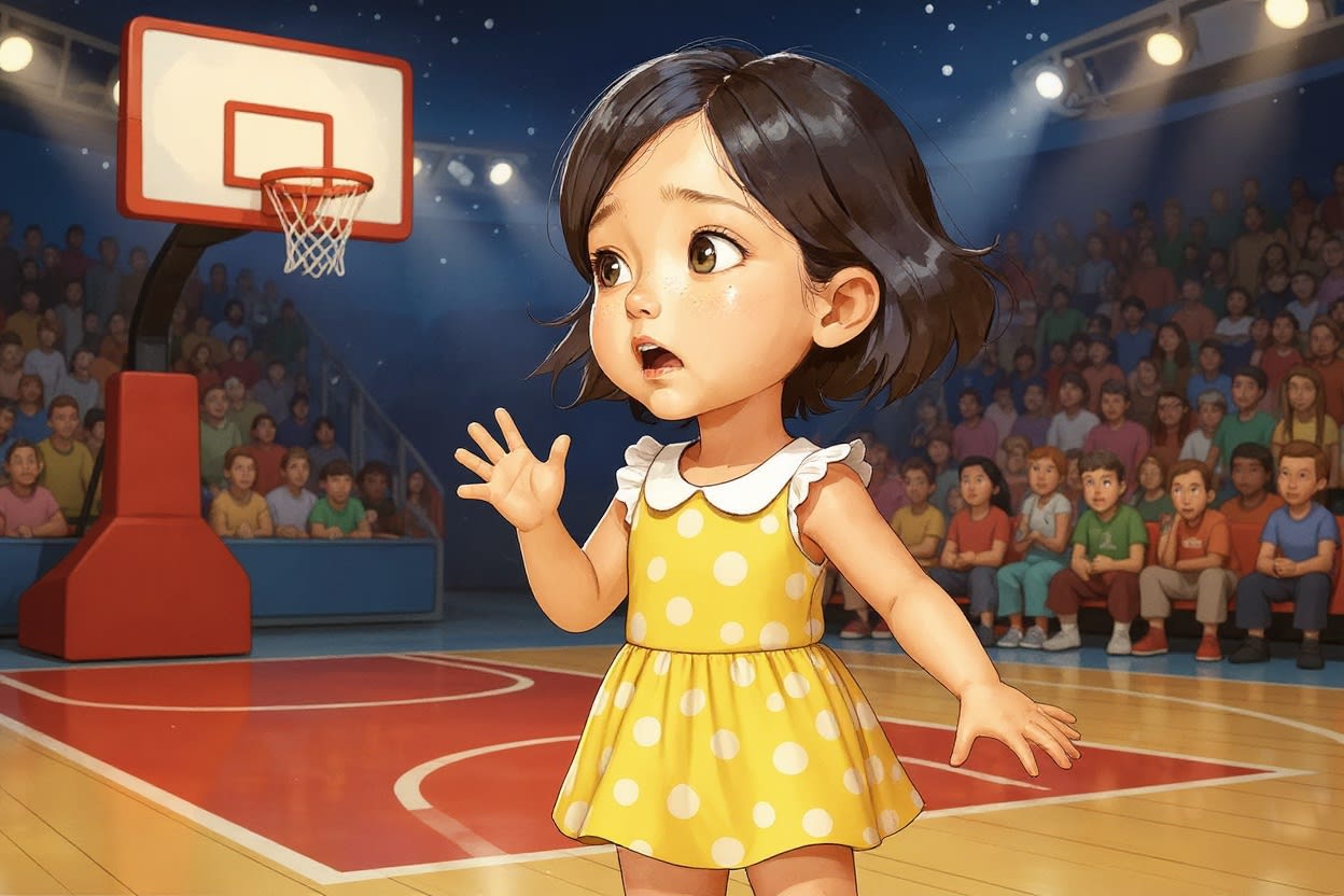 Aahana's Cheer for the Team — illustration for page 9