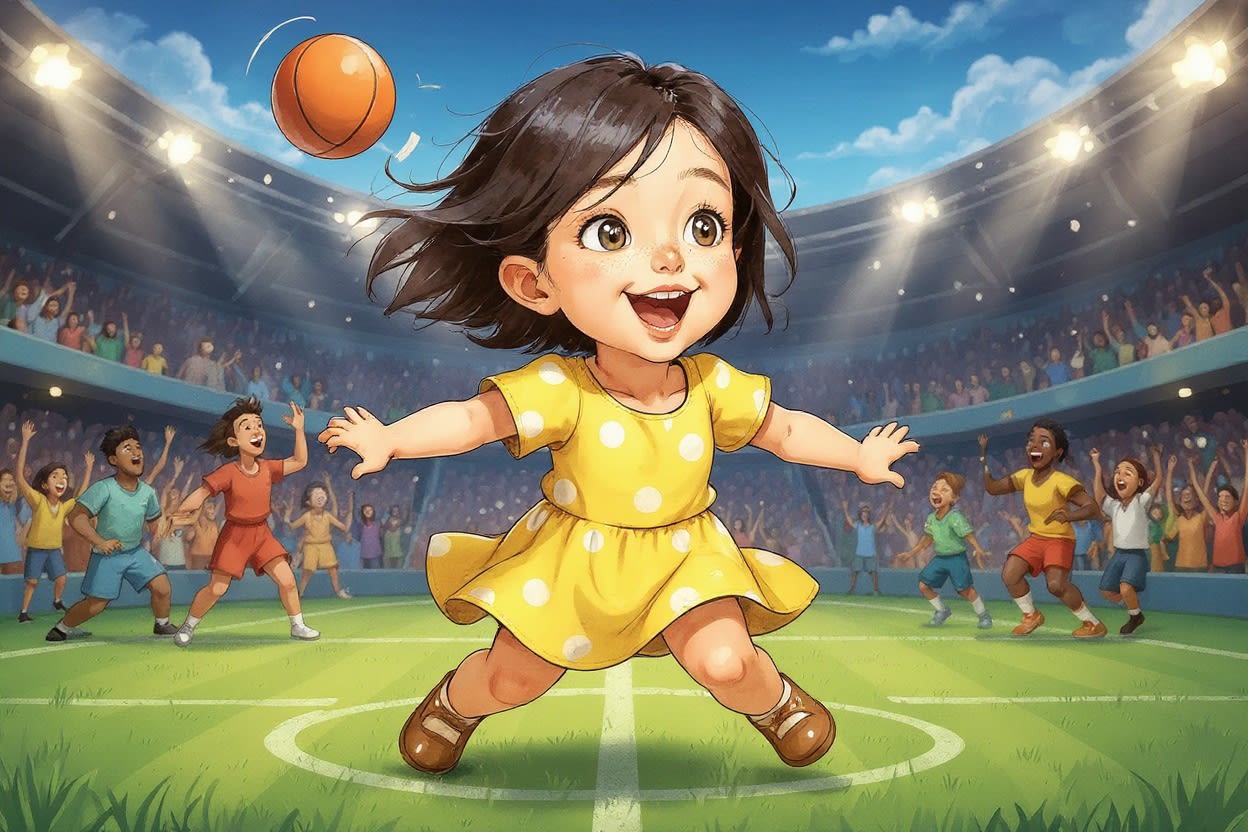 Aahana's Cheer for the Team — illustration for page 10
