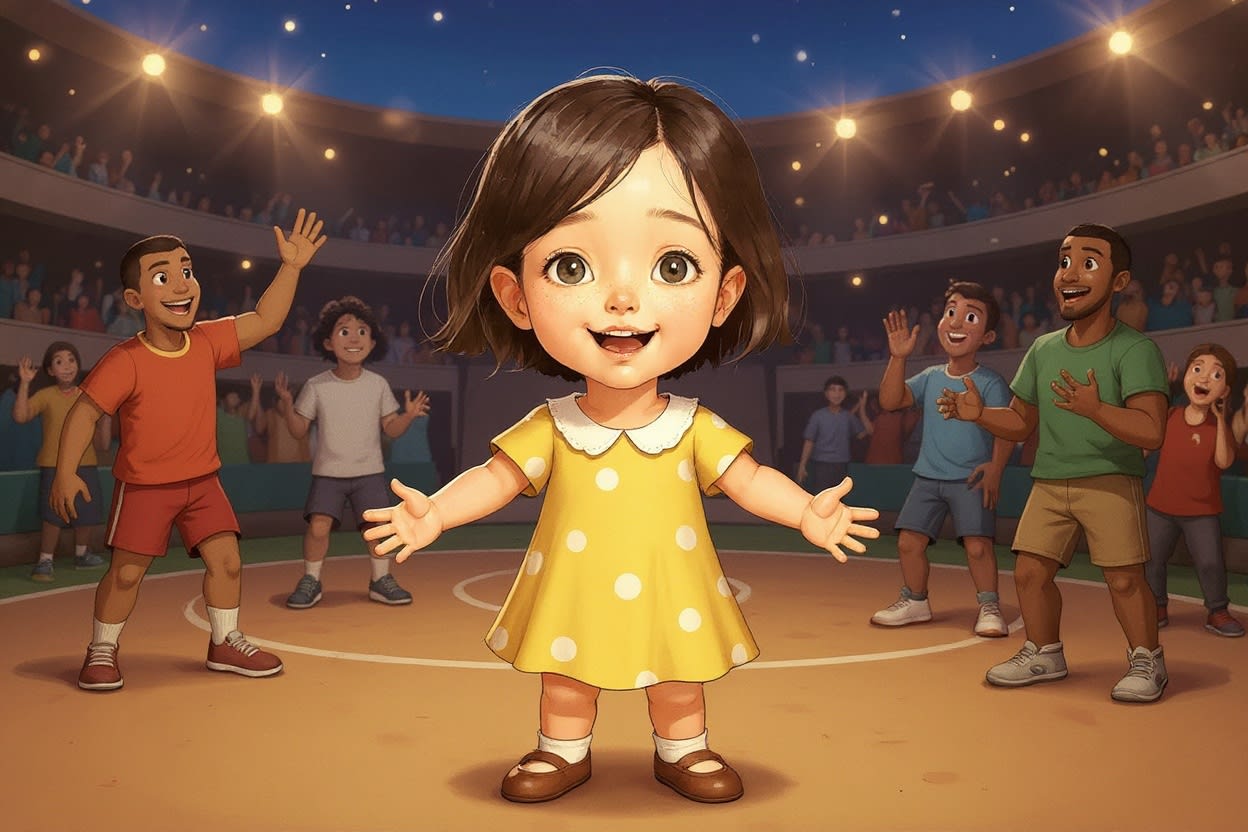 Aahana's Cheer for the Team — illustration for page 11