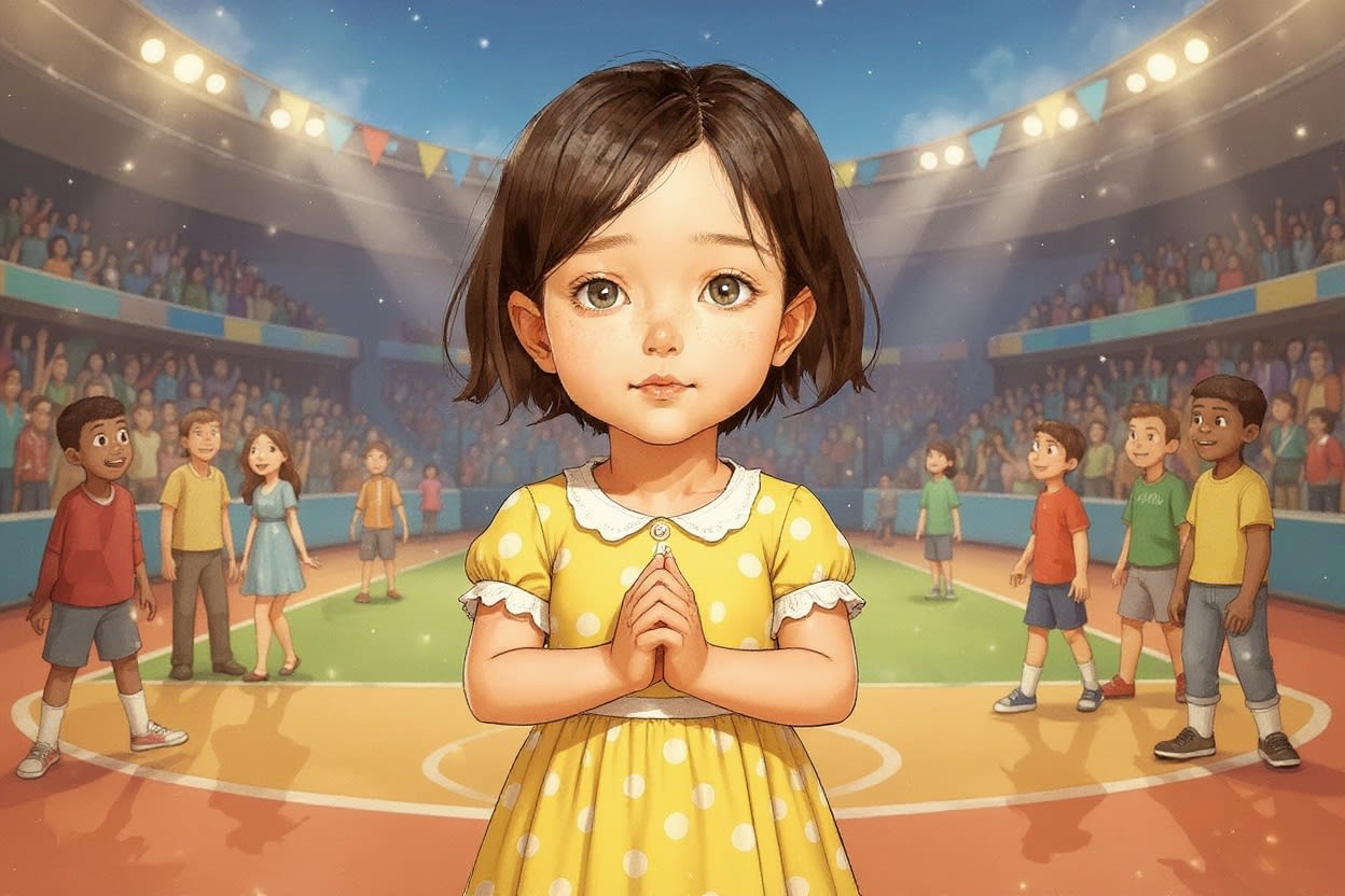 Aahana's Cheer for the Team — illustration for page 12