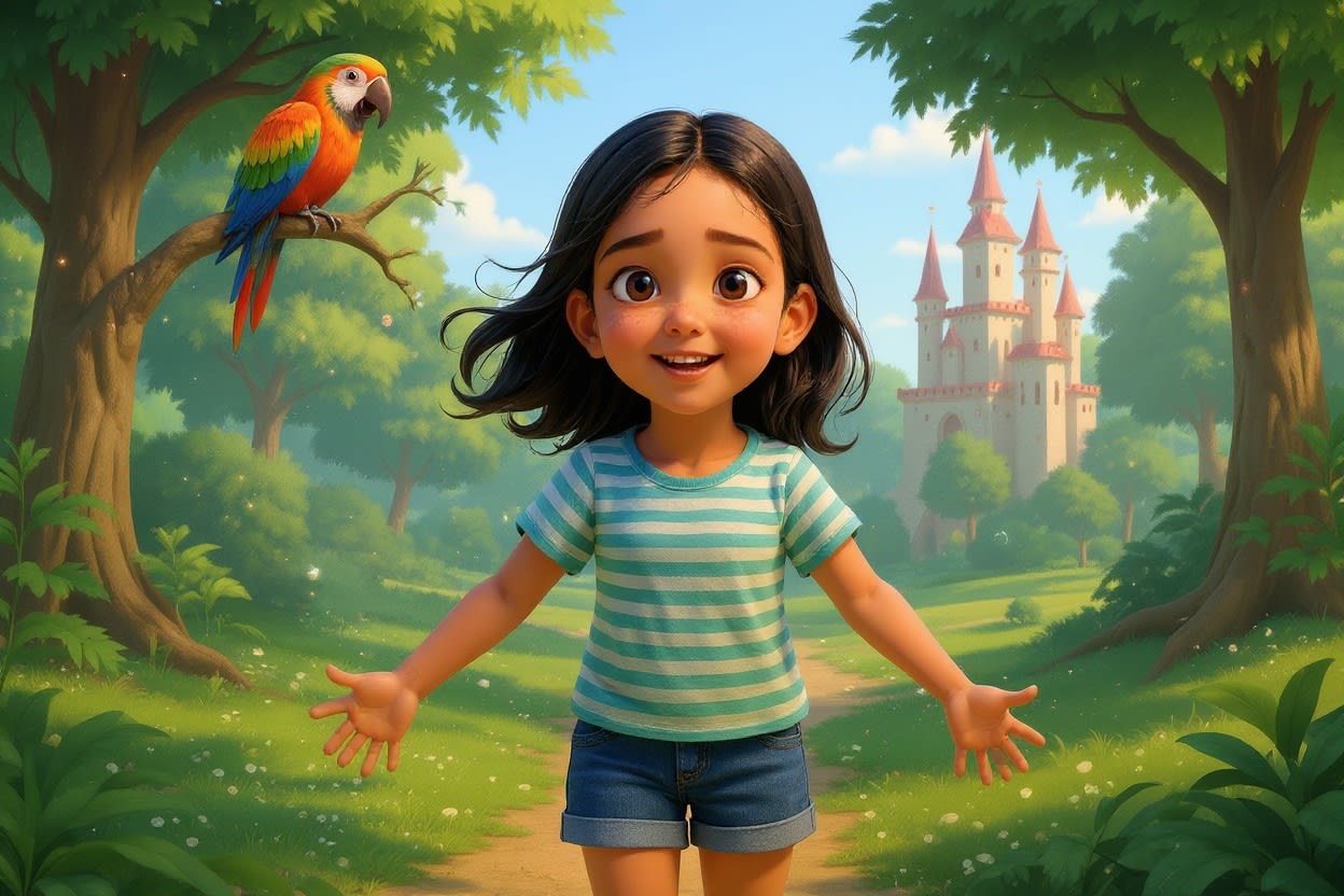 Shreya and the Tiger Trail — illustration for page 2
