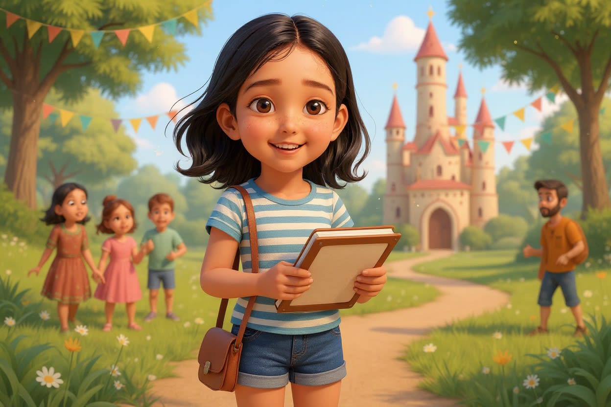 Shreya and the Tiger Trail — illustration for page 9