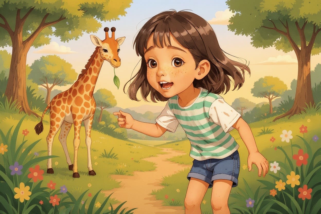 Shreya's Wild Safari Adventure — illustration for page 8