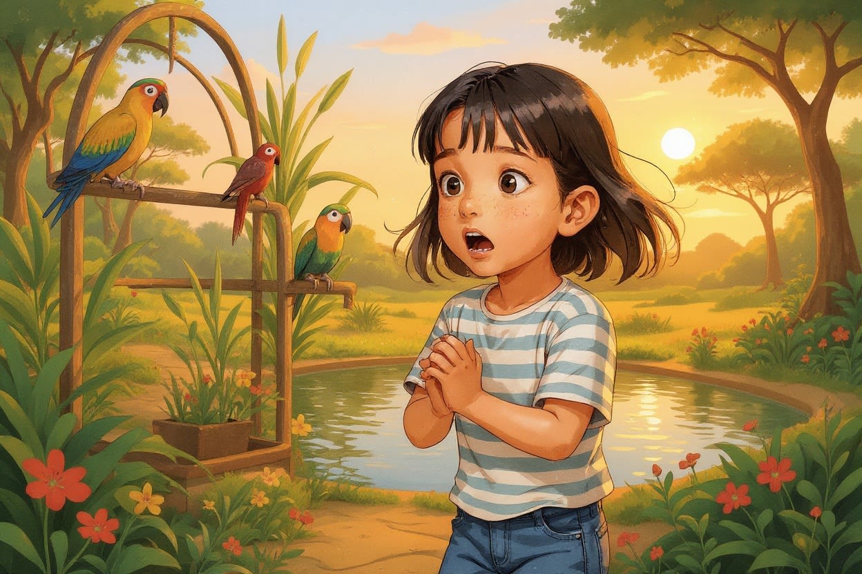 Shreya's Wild Safari Adventure — illustration for page 9