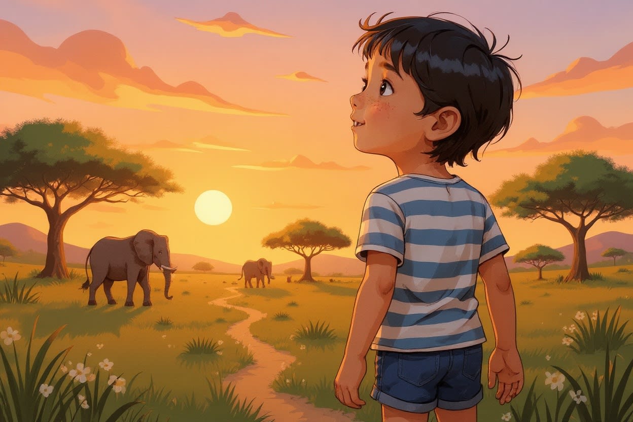 Shreya's Wild Safari Adventure — illustration for page 10