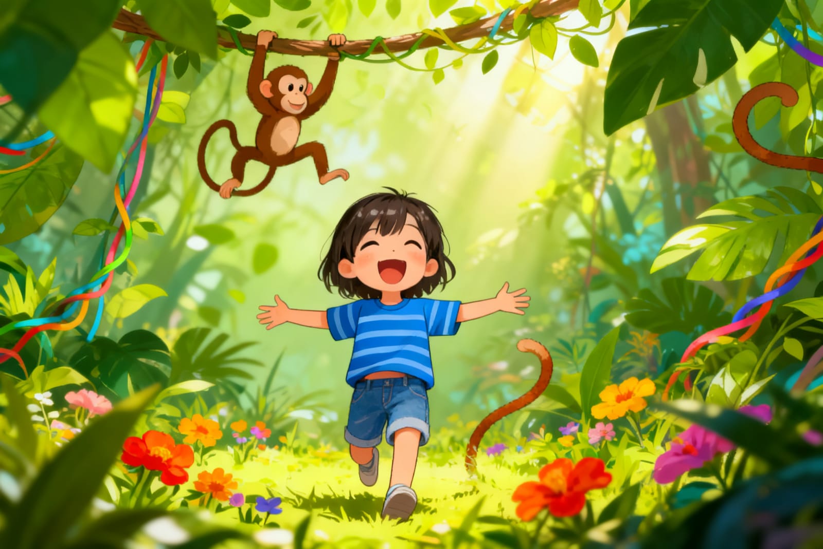 Aahana's Animal Safari Adventure — illustration for page 3