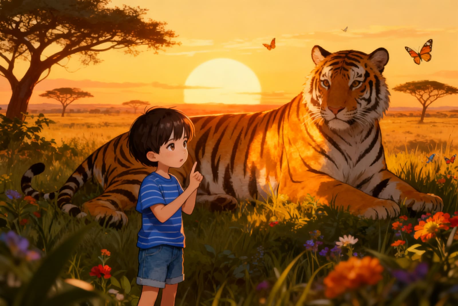 Aahana's Animal Safari Adventure — illustration for page 6