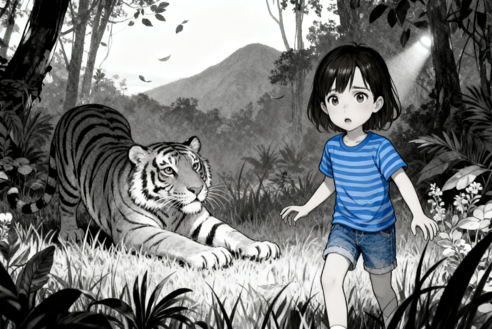 Aahana's Animal Safari Adventure — illustration for page 7