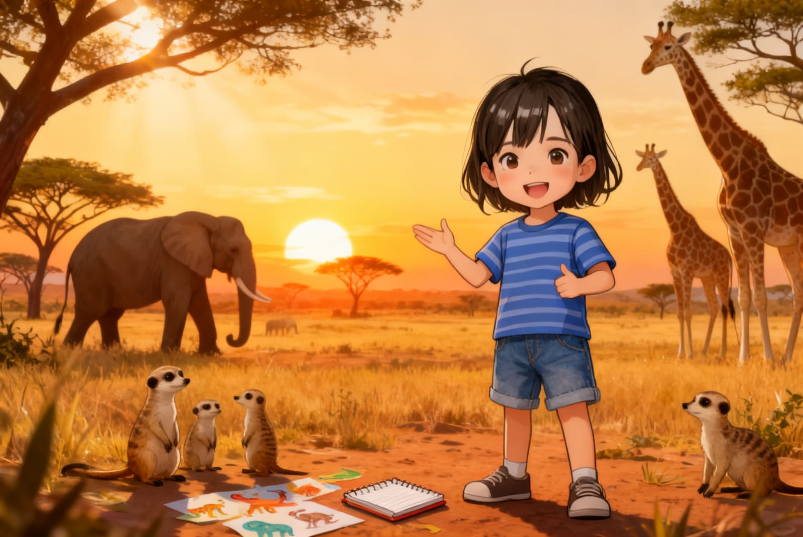 Aahana's Animal Safari Adventure — illustration for page 10