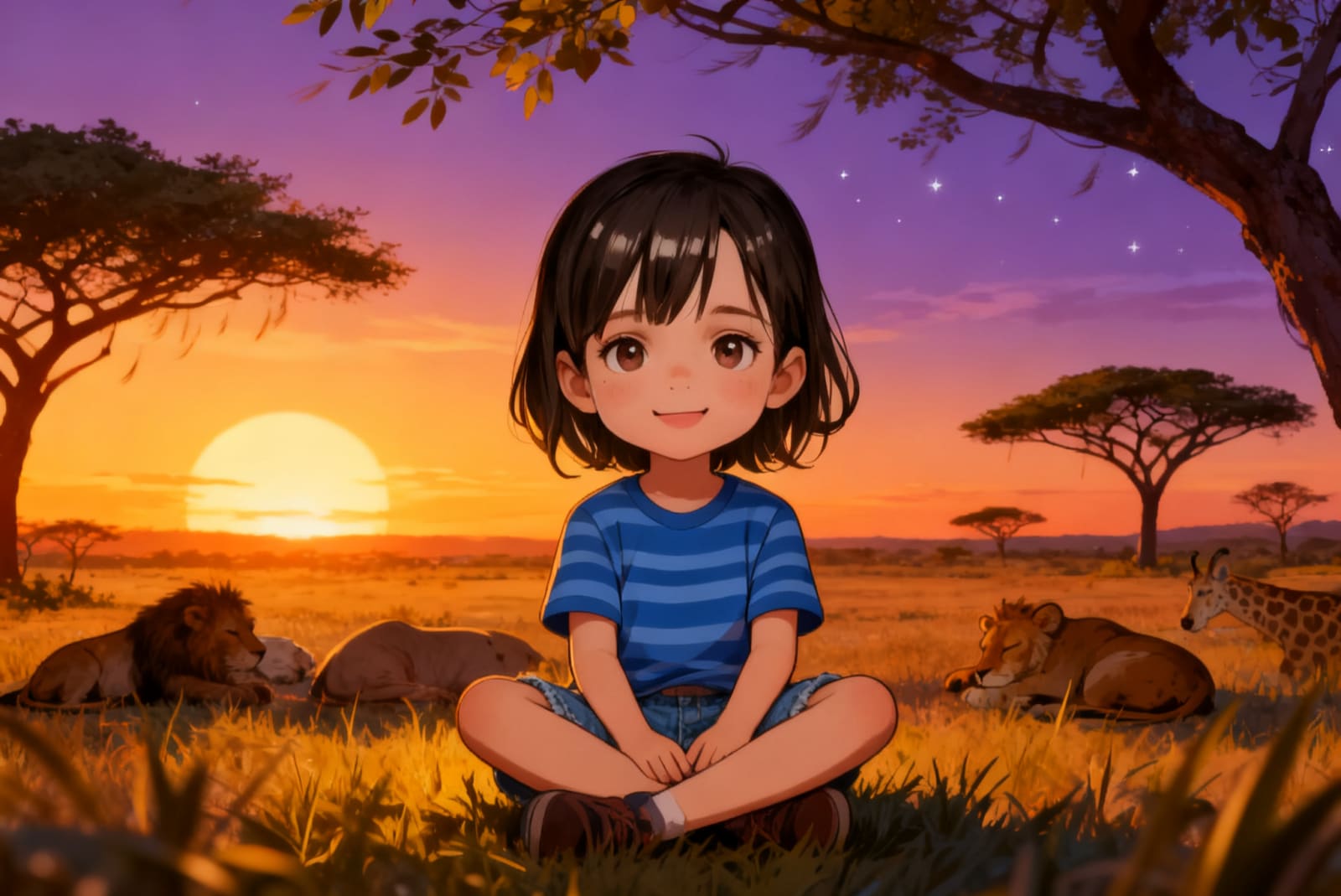 Aahana's Animal Safari Adventure — illustration for page 11