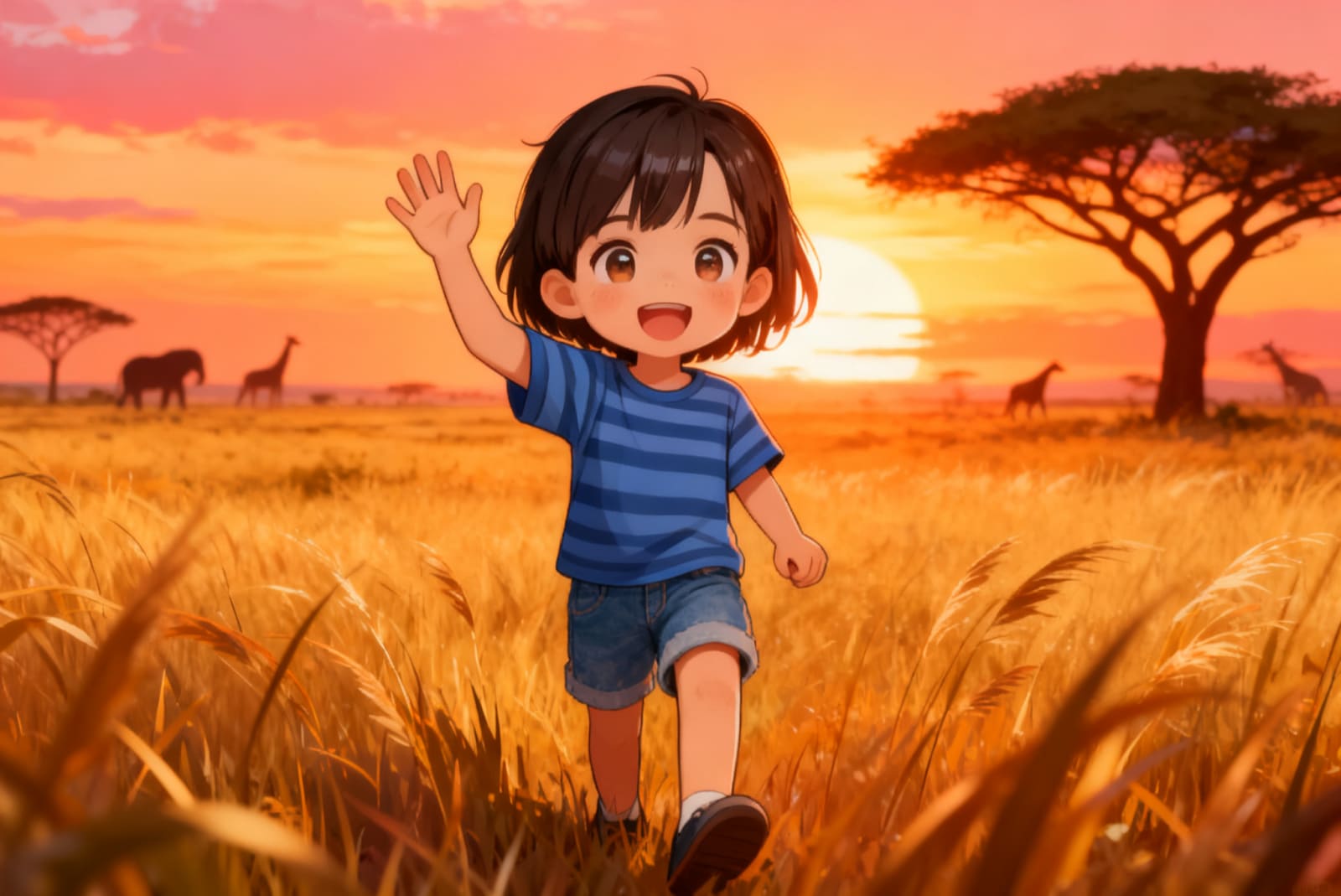 Aahana's Animal Safari Adventure — illustration for page 12