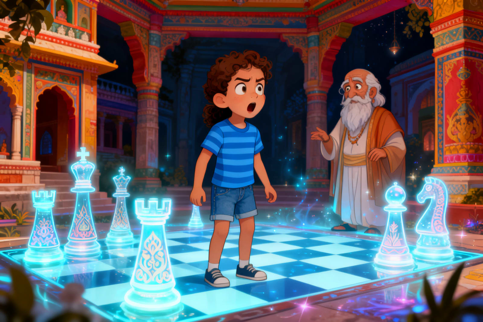 Shreya and the Chess of the Gods — illustration for page 2