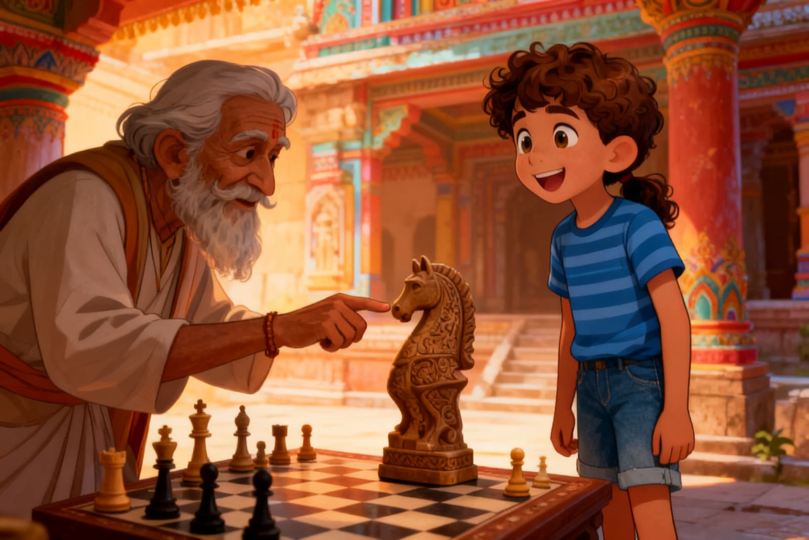 Shreya and the Chess of the Gods — illustration for page 3