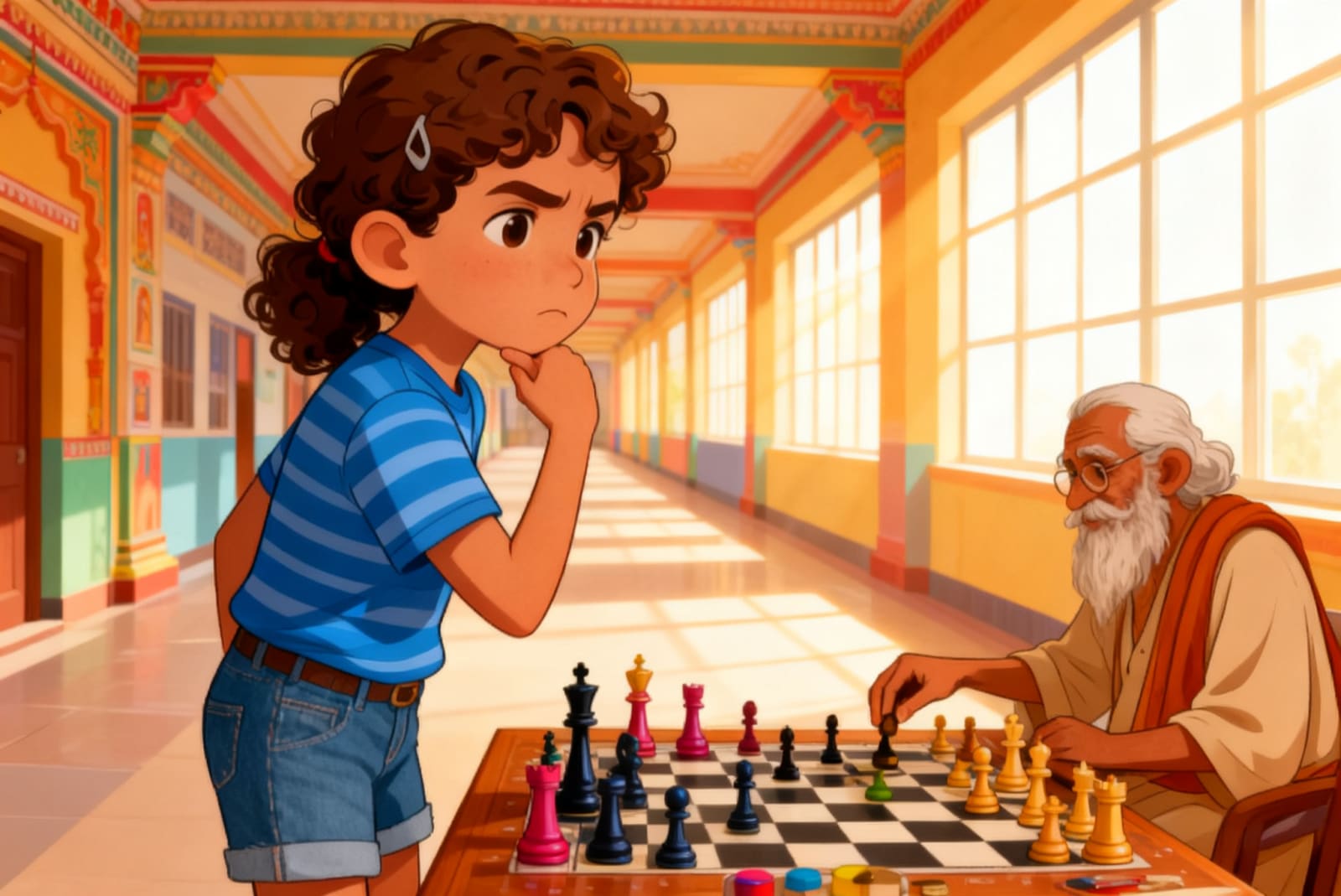 Shreya and the Chess of the Gods — illustration for page 4