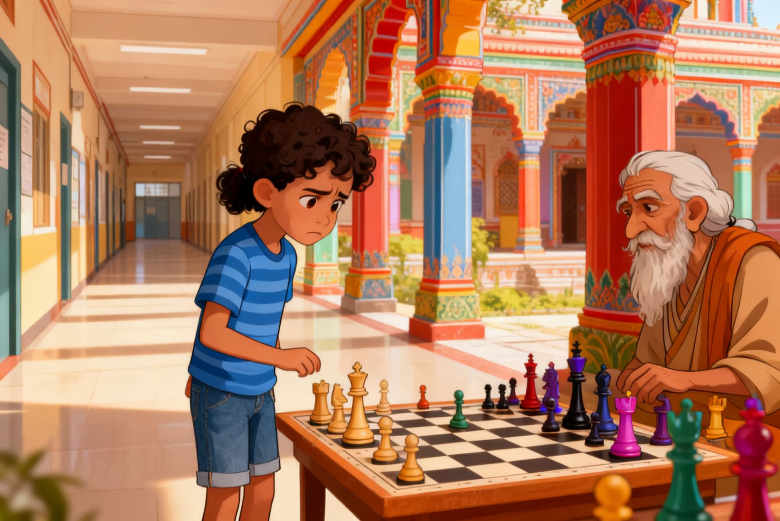 Shreya and the Chess of the Gods — illustration for page 8
