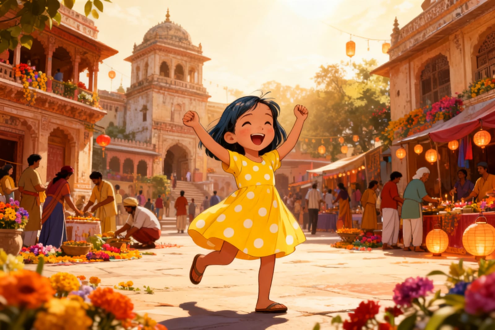 Shreya and the Festival of Lights — illustration for page 4