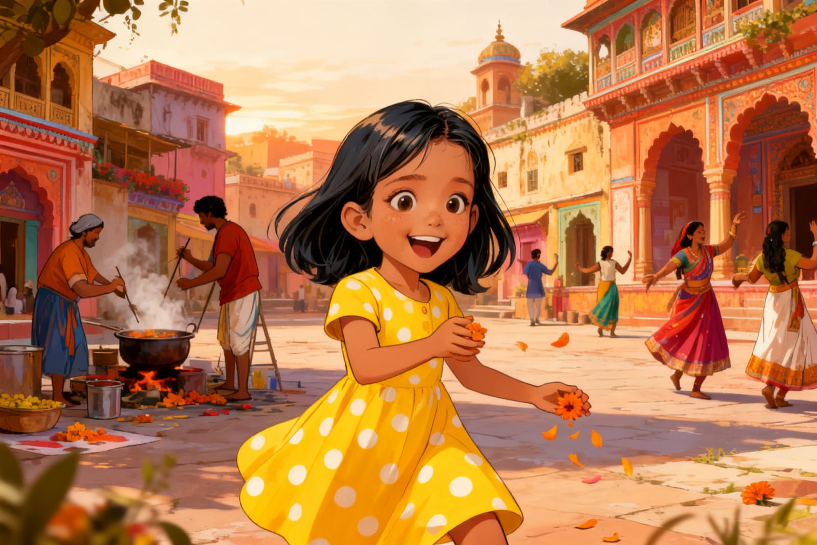 Shreya and the Festival of Lights — illustration for page 5
