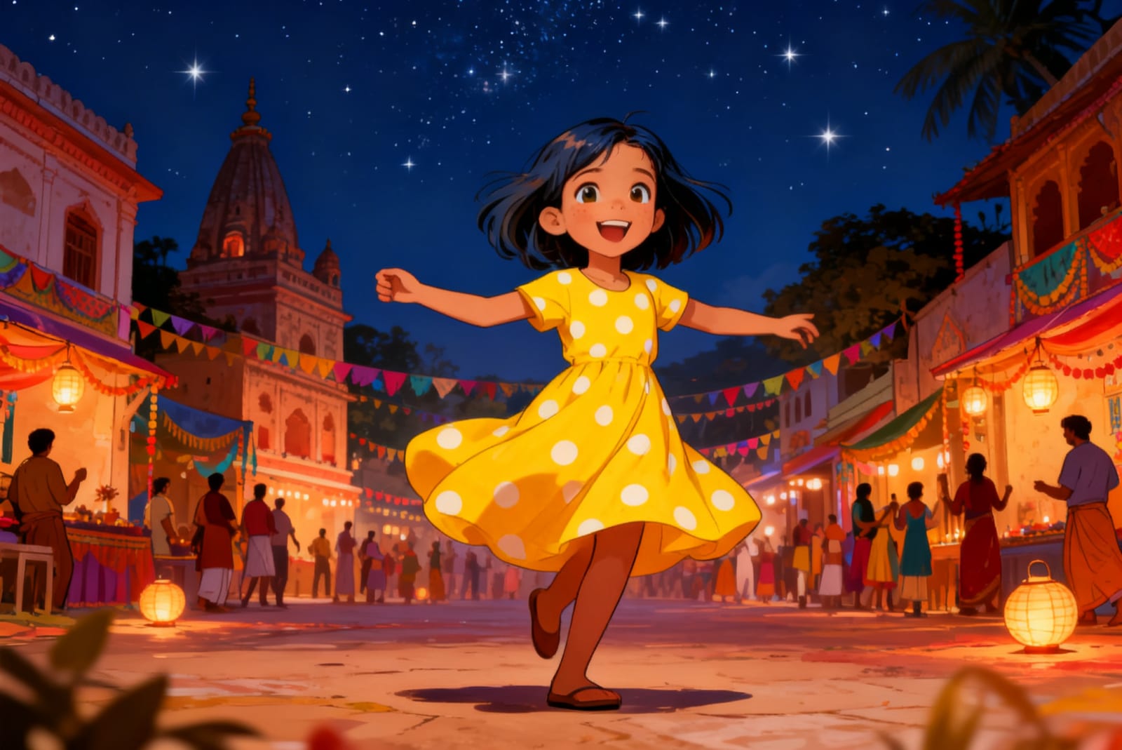 Shreya and the Festival of Lights — illustration for page 8