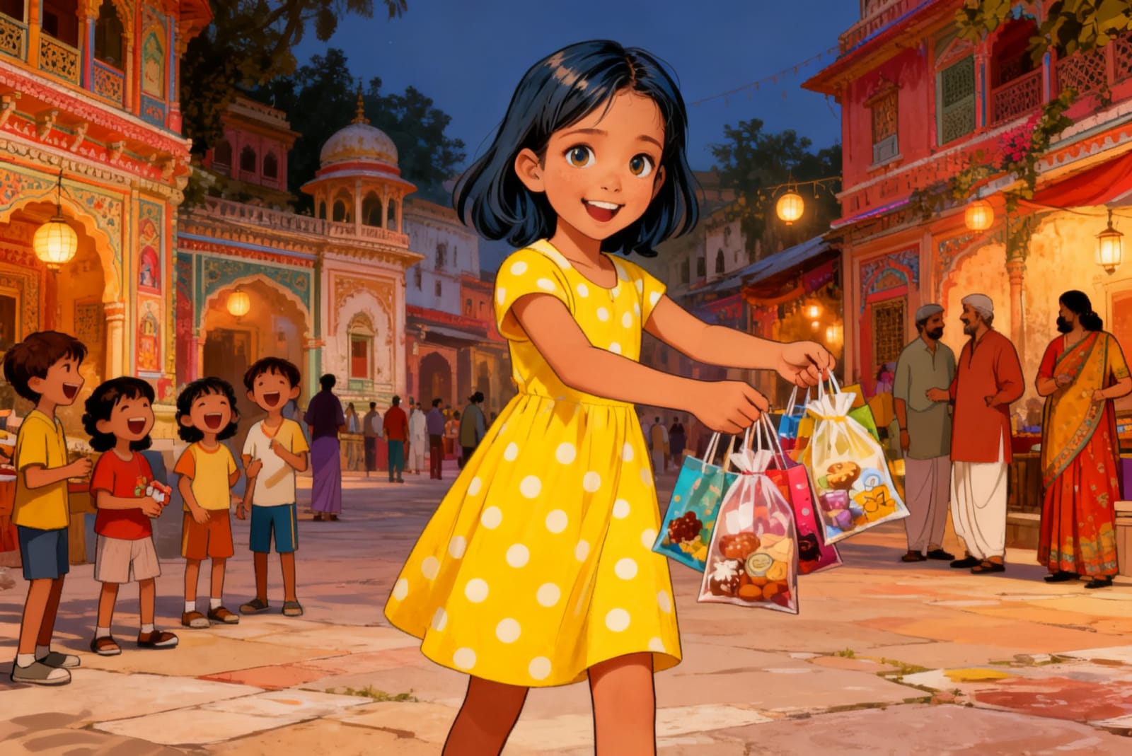 Shreya and the Festival of Lights — illustration for page 9