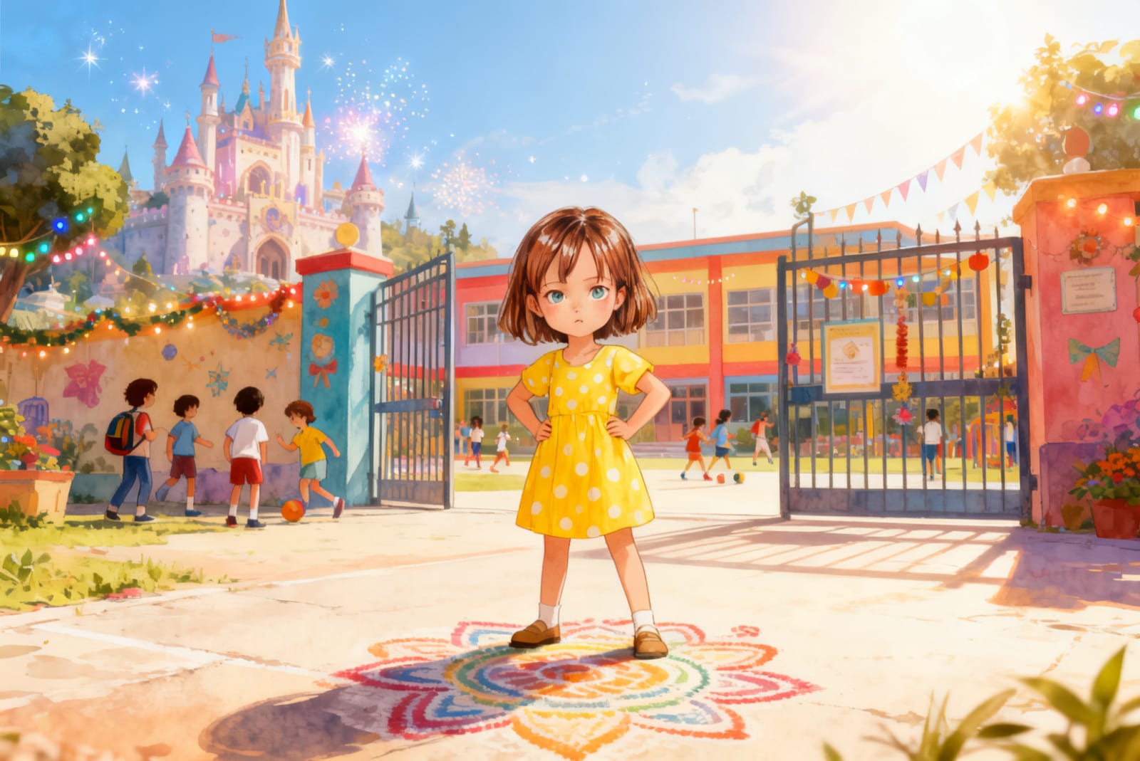 Aahana's Colorful Festival — illustration for page 4