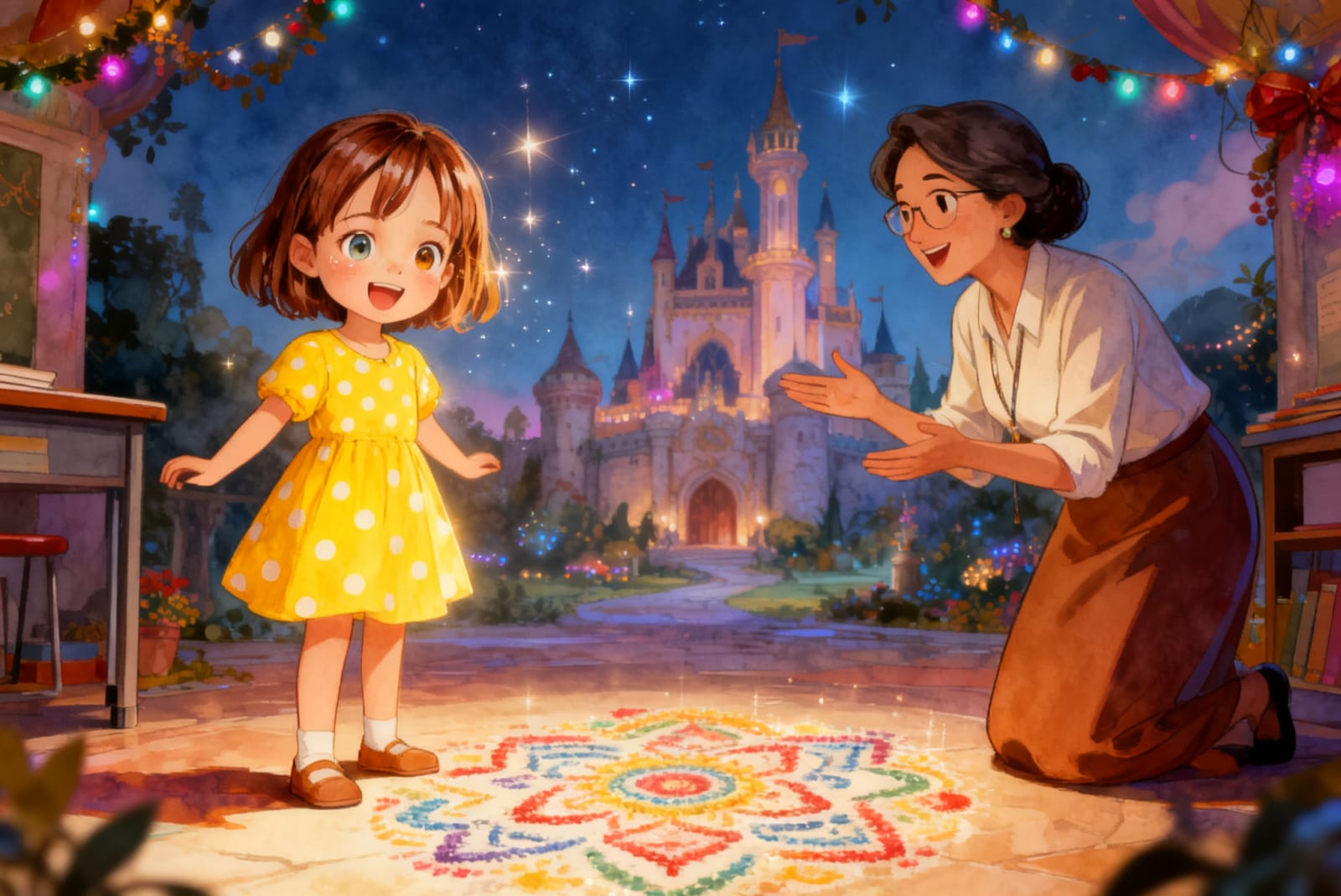 Aahana's Colorful Festival — illustration for page 10