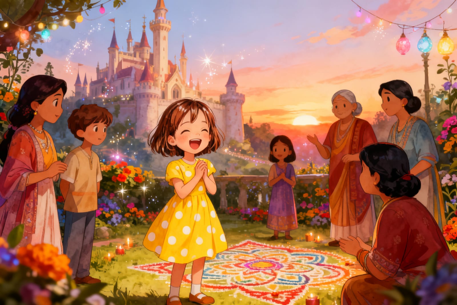 Aahana's Colorful Festival — illustration for page 11