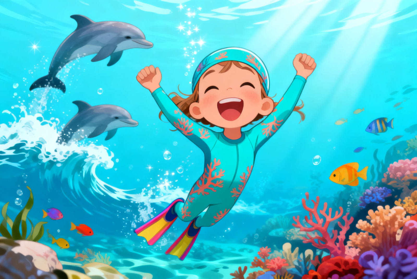 Shreya's Underwater Adventure — illustration for page 5