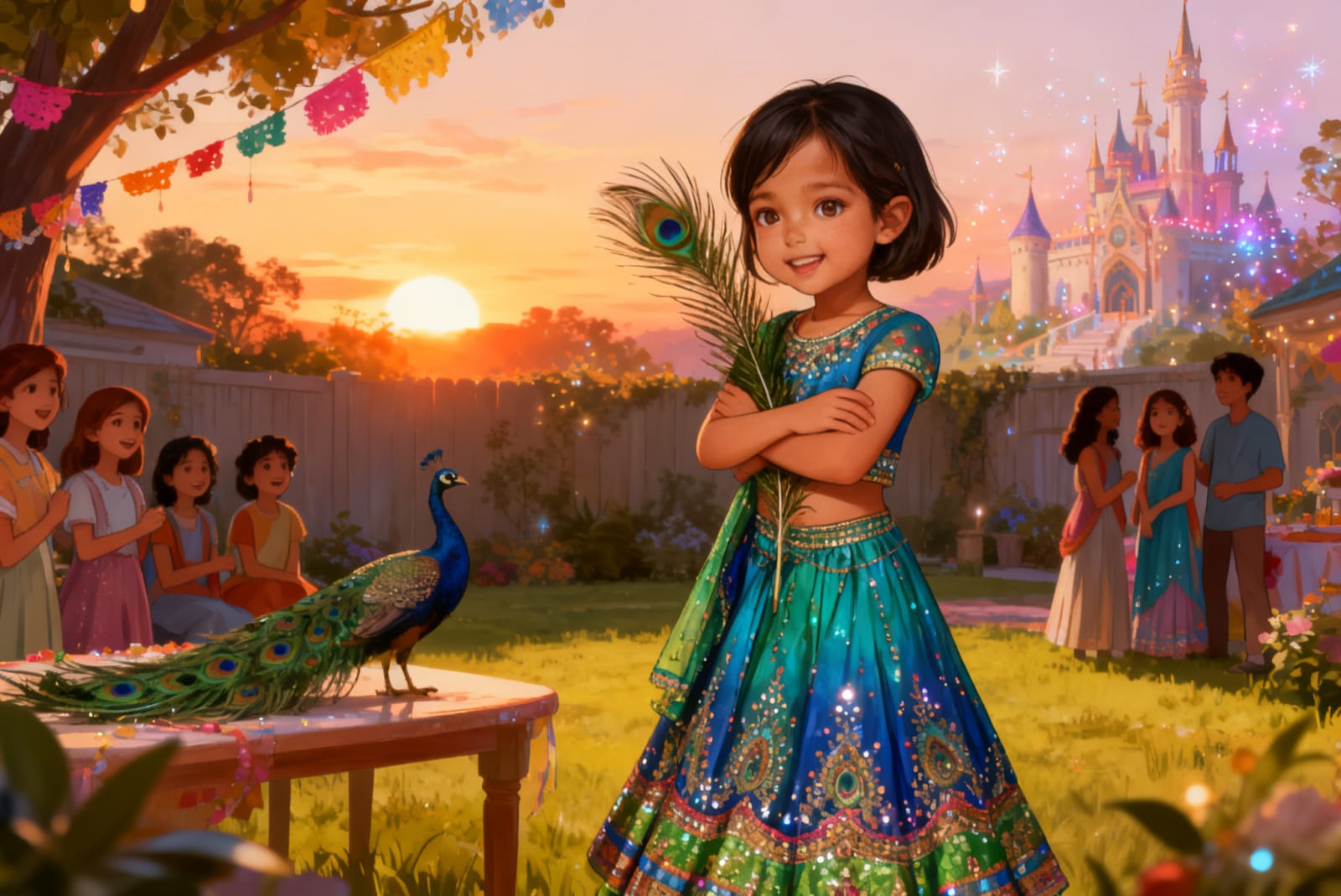 Aahana's Festival of Feathers — illustration for page 8
