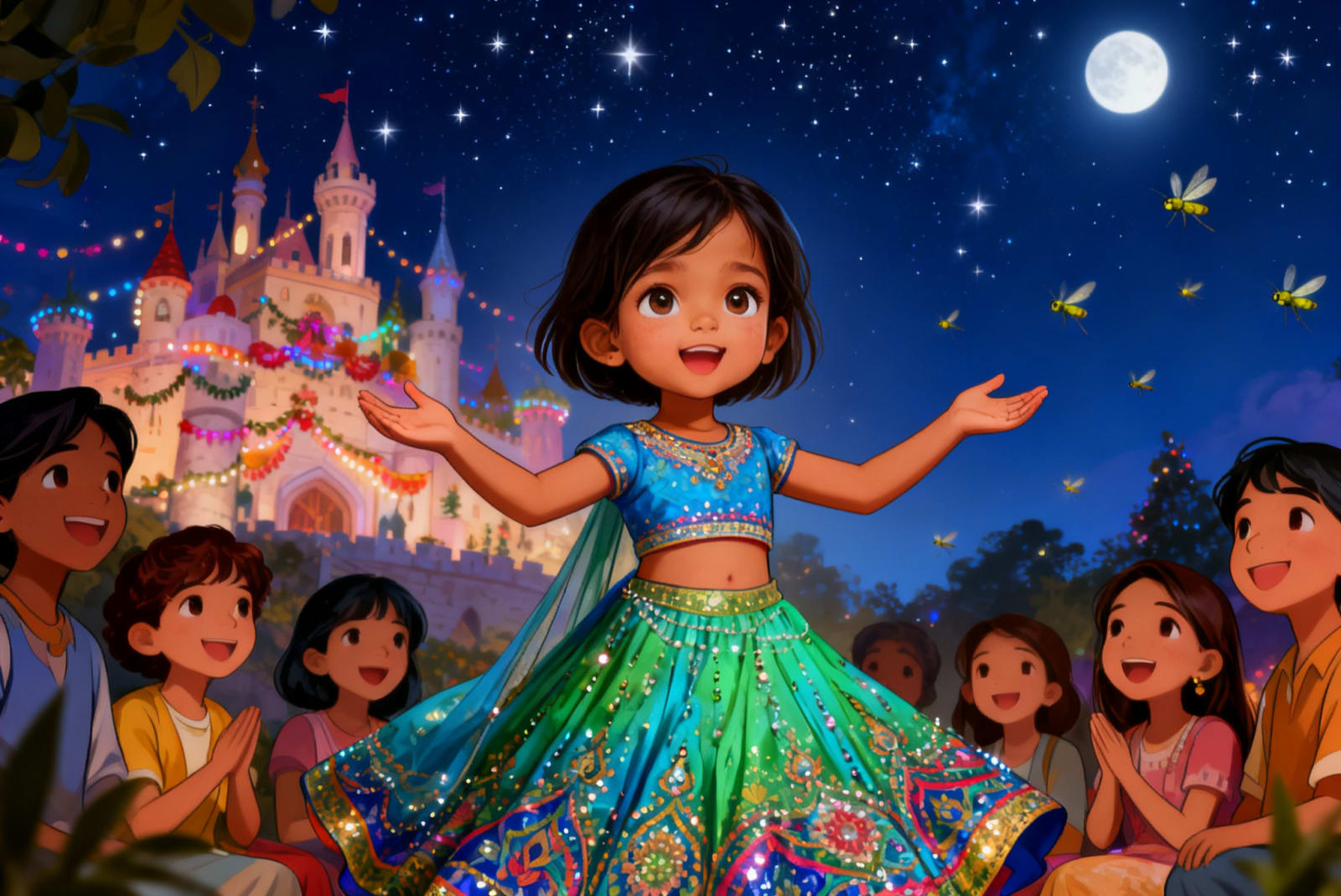 Aahana's Festival of Feathers — illustration for page 12