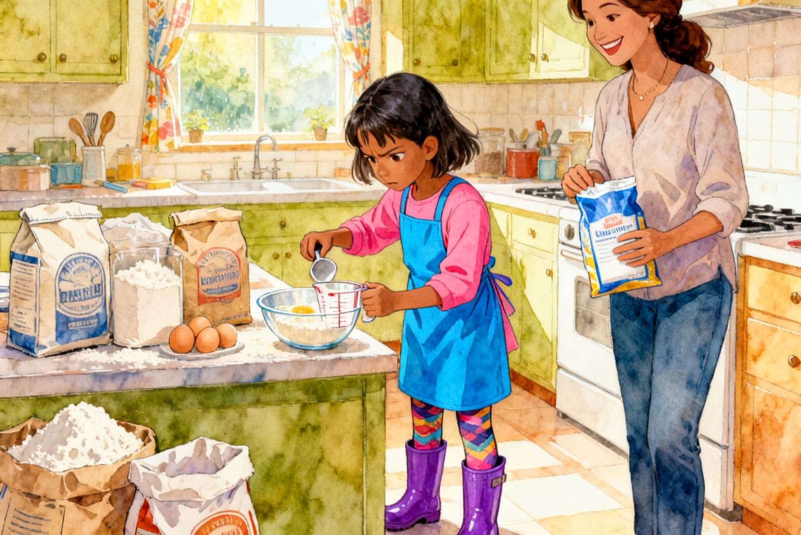 Shreya's Rainy Day Bake Off — illustration for page 2