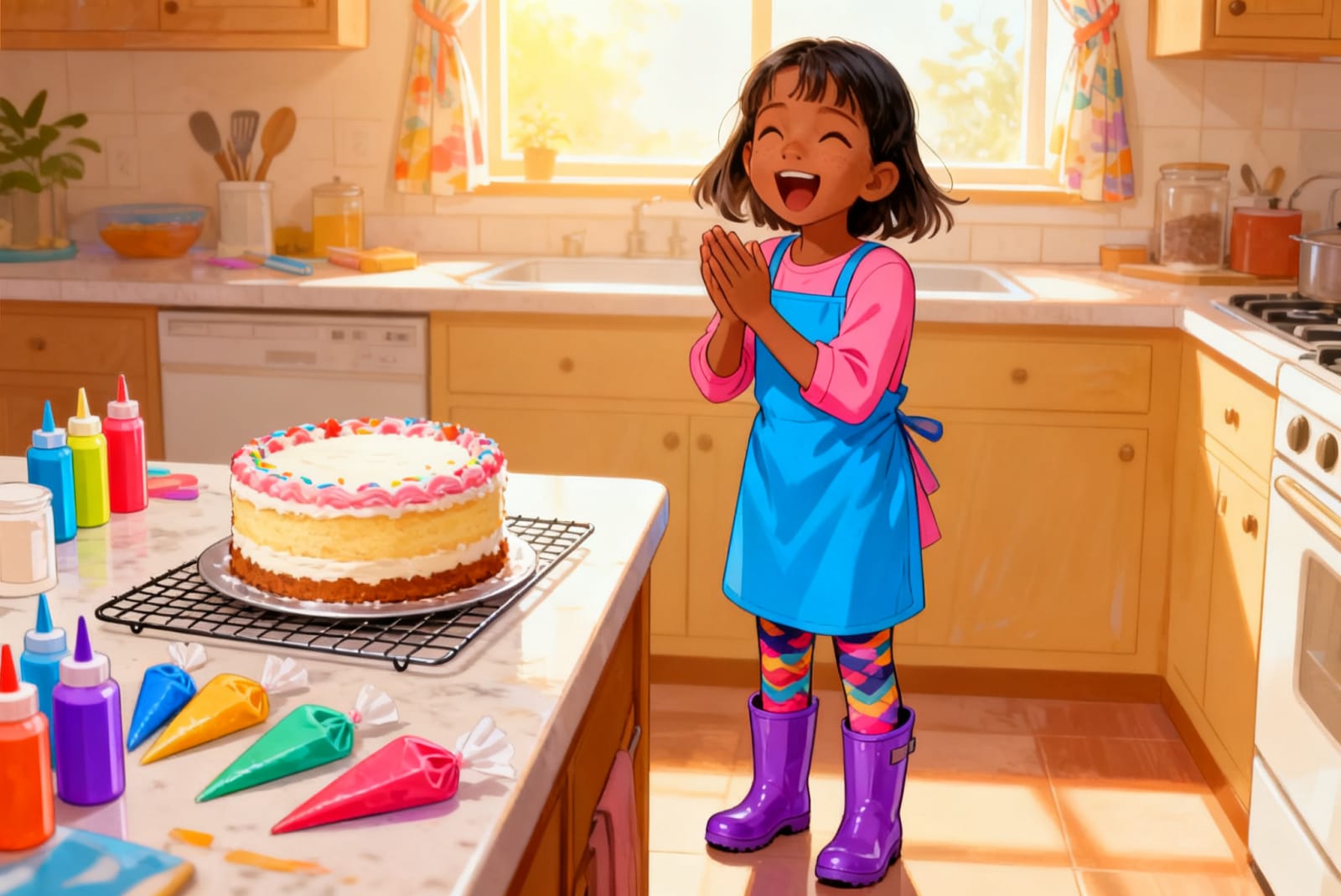 Shreya's Rainy Day Bake Off — illustration for page 6