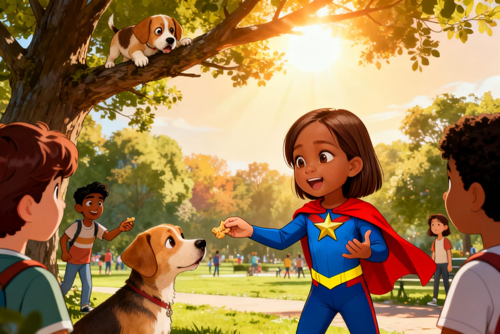 Aahana and the Superhero Team — illustration for page 3
