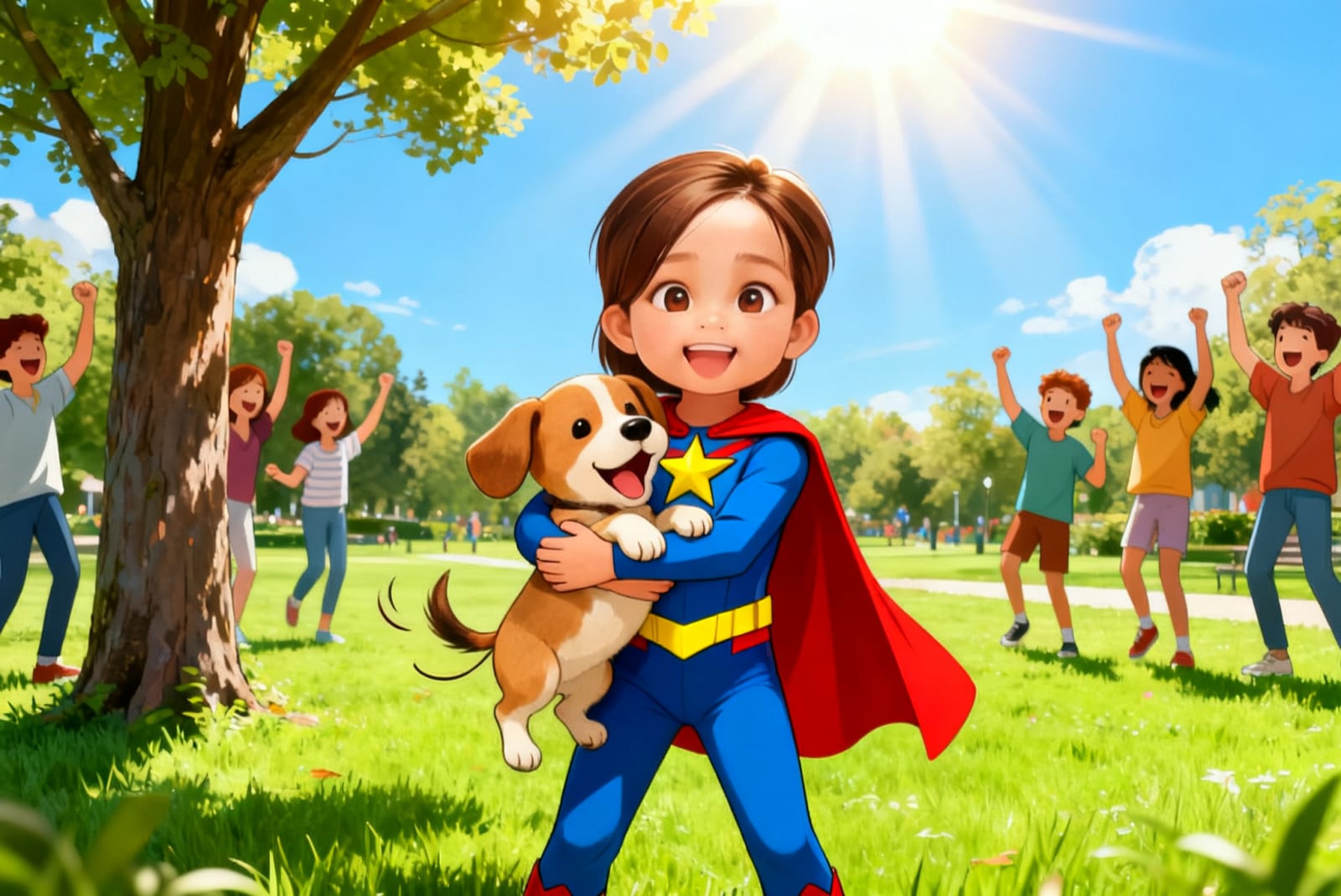 Aahana and the Superhero Team — illustration for page 4
