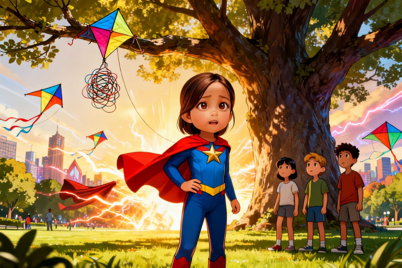 Aahana and the Superhero Team — illustration for page 5