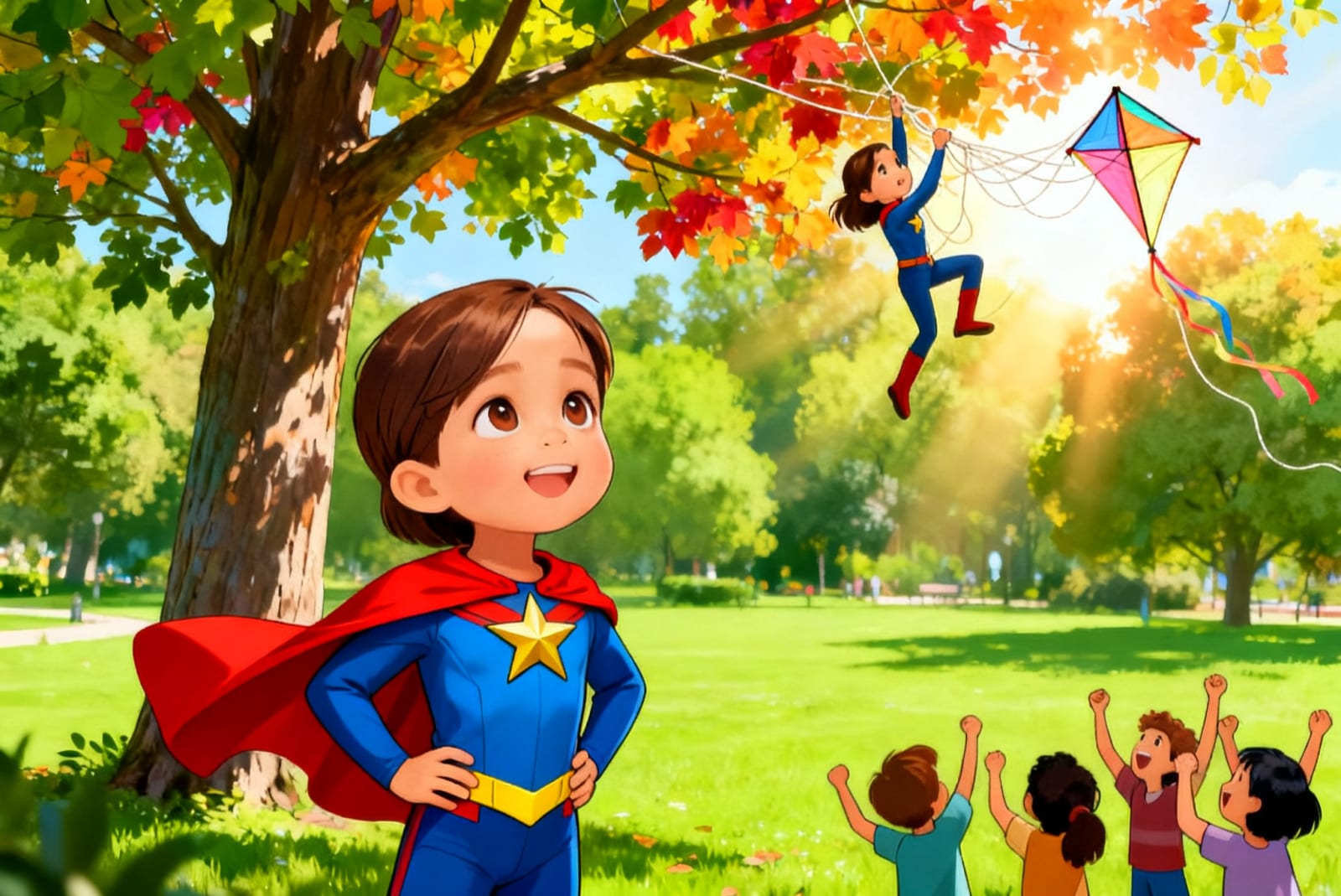 Aahana and the Superhero Team — illustration for page 6
