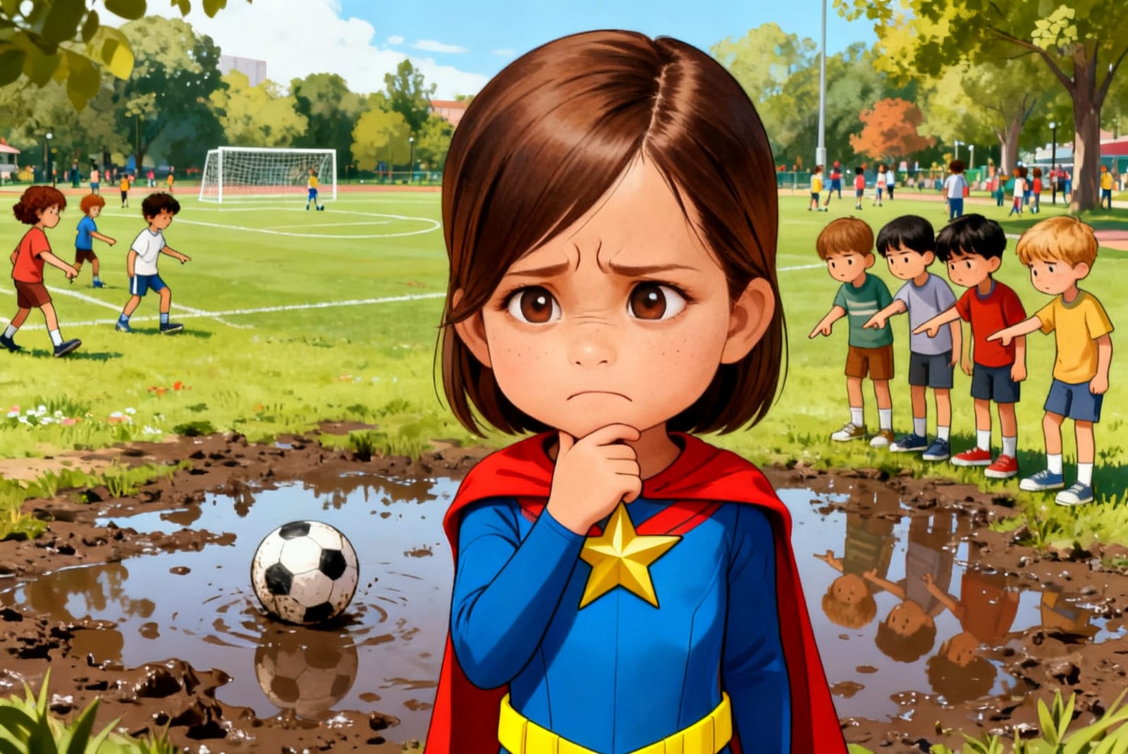 Aahana and the Superhero Team — illustration for page 7